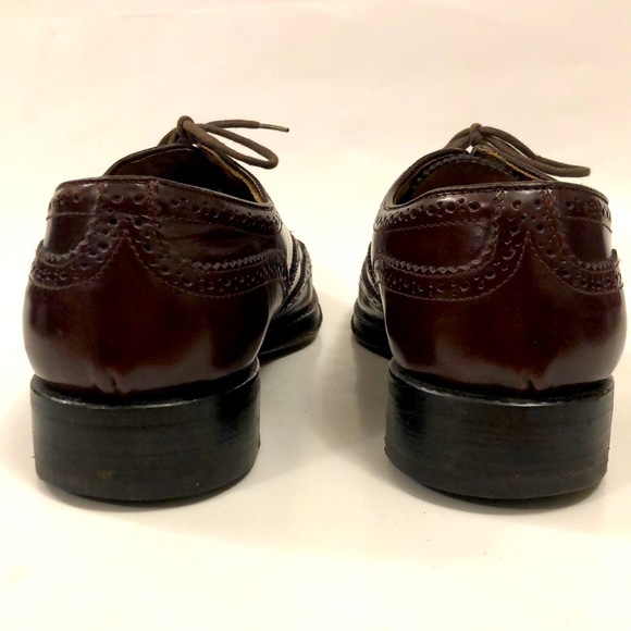 Amalfi 9.5 Shoes Burgundy Leather Upper Lining & Sole Lace up Toe & Other Detail - Picture 6 of 10